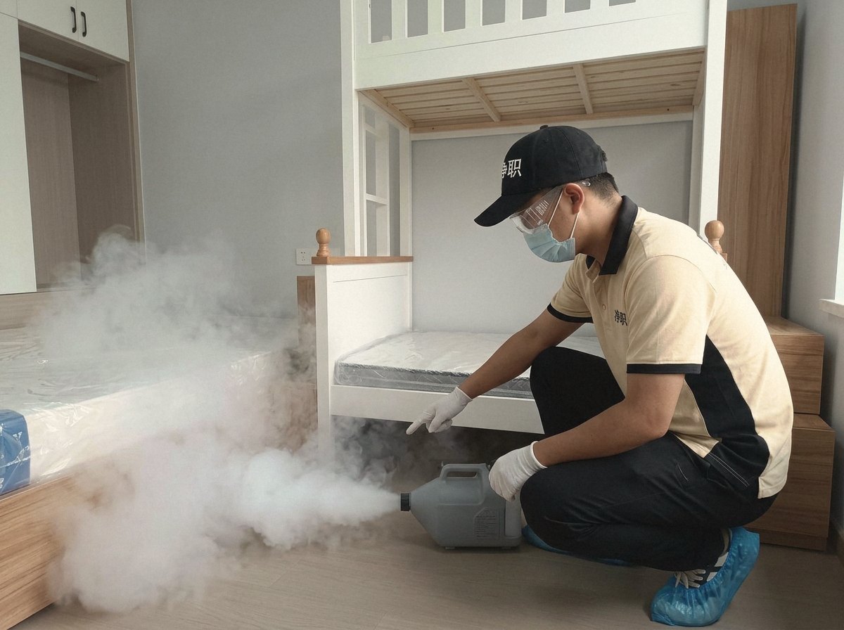 齐齐哈尔儿童房甲醛国家标准:儿童房上下床周边熏蒸除醛(示意图)