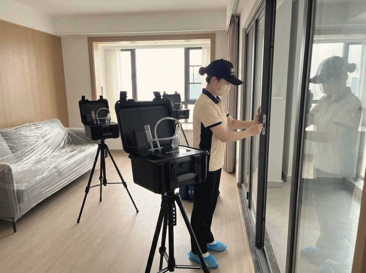 焦作婚房CMA检测怎么做：检测前关闭门窗封闭房间（示意图）